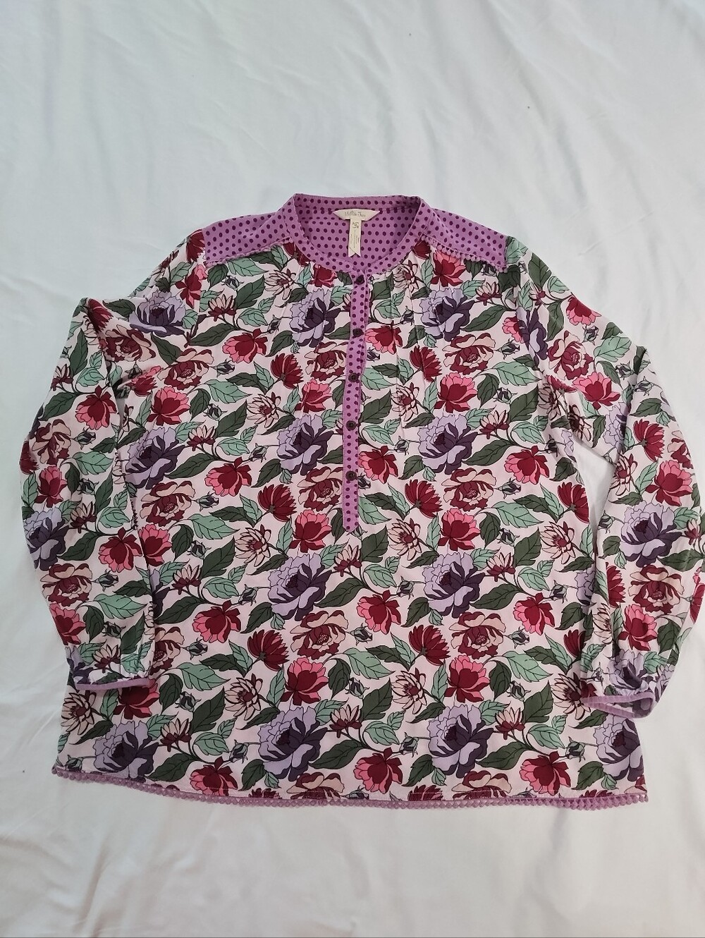 Matilda Jane Once Upon A Time Dusk or Dawn Vibrant Floral Blouse, Size M